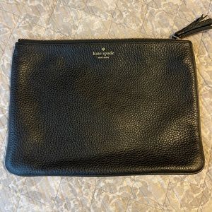 Kate Spade pouch, black leather